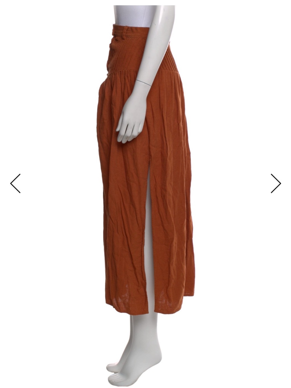 Spell Rani Rust Button-Front Maxi Skirt - Picture 4 of 5